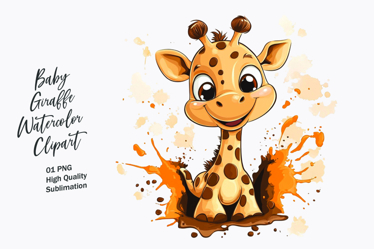 Cute Giraffe Clipart Image 19
