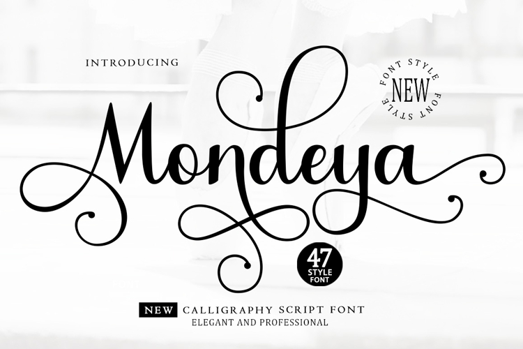 Mondeya - Family Font In 47 Type