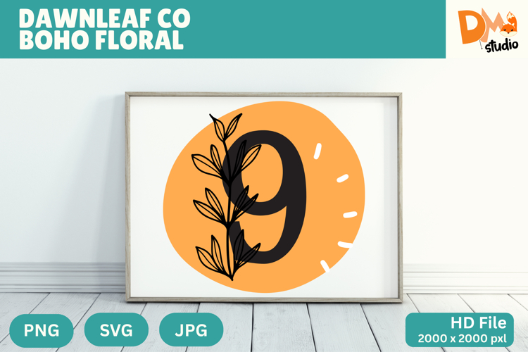 Floral Monogram Letter Svg