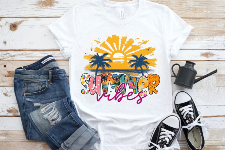 Summer Vibes PNG sublimation |Beach & Summer PNG T-Shirt