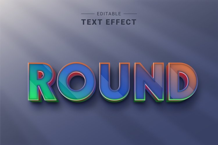 Editable Text Effect for Illustrator. Vector Graphic styles example image 1
