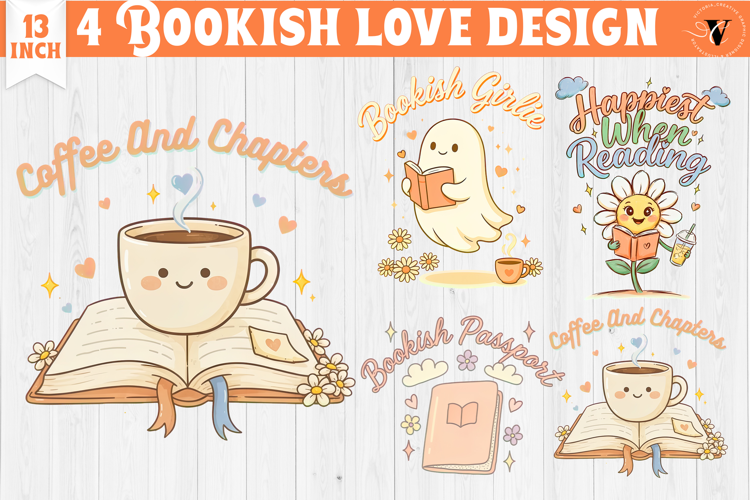Bookish Sublimation designs | Cute Reading Book Lover png