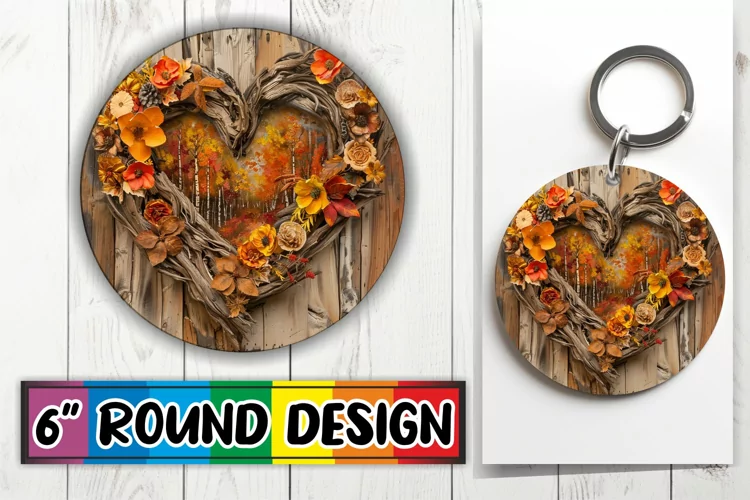 Woodland Charm Sublimation 3D Heart Frame