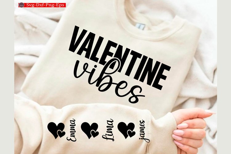 Valentine Sleeve SVG t-shirt Design Valentine Love Svg XOXO