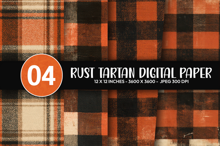 Rust Tartan Digital Paper