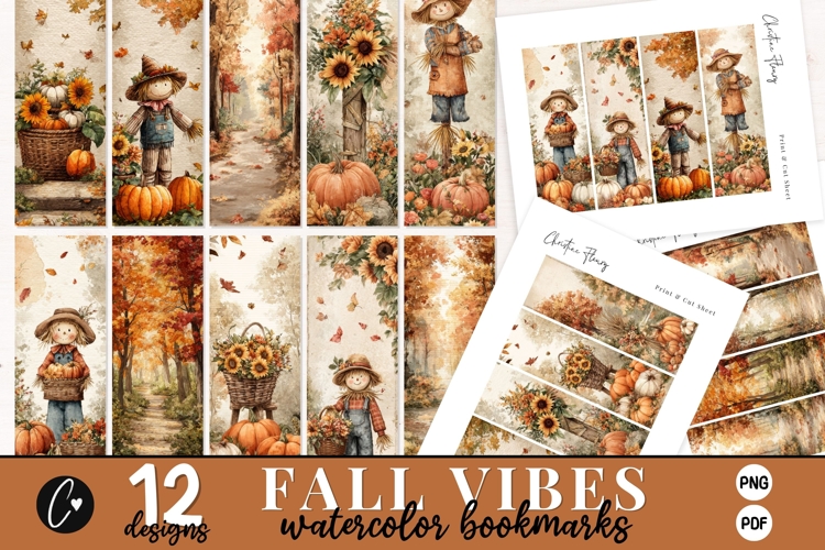 Fall Vibes Printable Bookmark Bundle