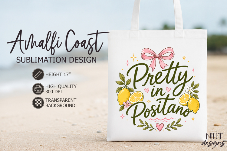 Summer sublimation Pretty In Positano Beach Amalfi Coast example image 1