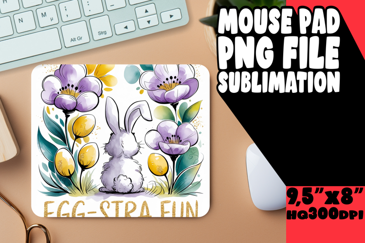 JOYFUL MOUSE MAT SUBLIMATION STYLE, Easter