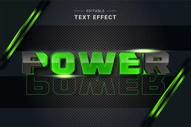 Editable Text Effect for Illustrator. Vector Graphic styles