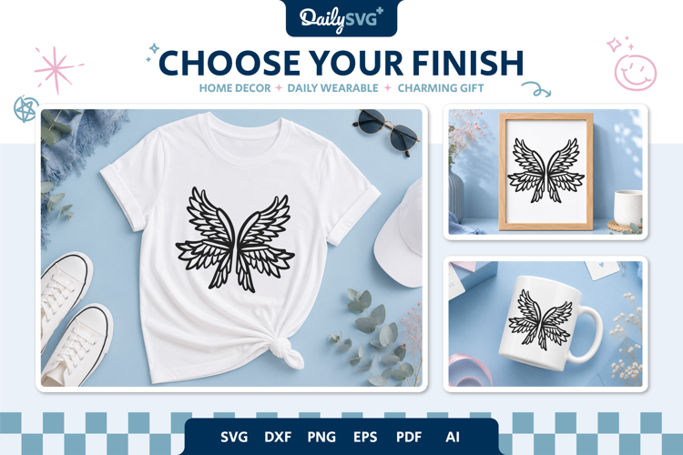 Angel Wings SVG - Heavenly Wings Cut File