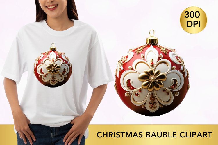 Watercolor Christmas Bauble Clipart, Christmas Bauble png
