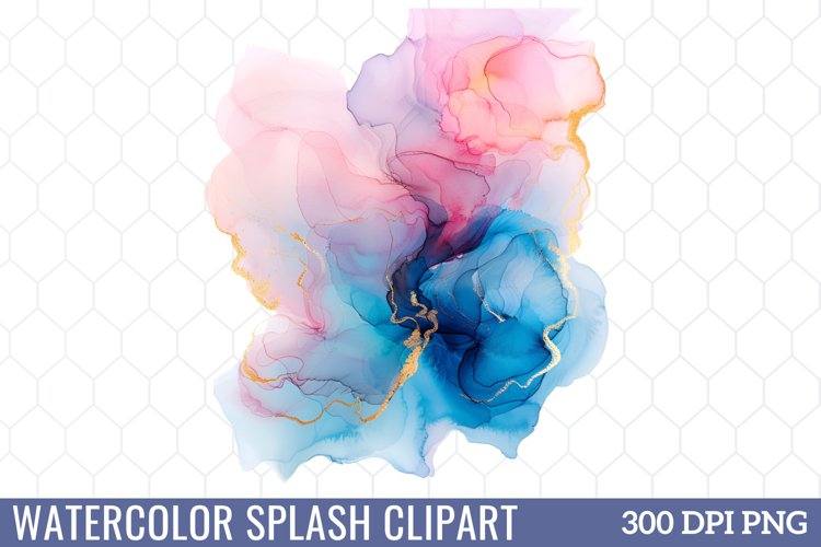 Watercolor Splashes Clipart