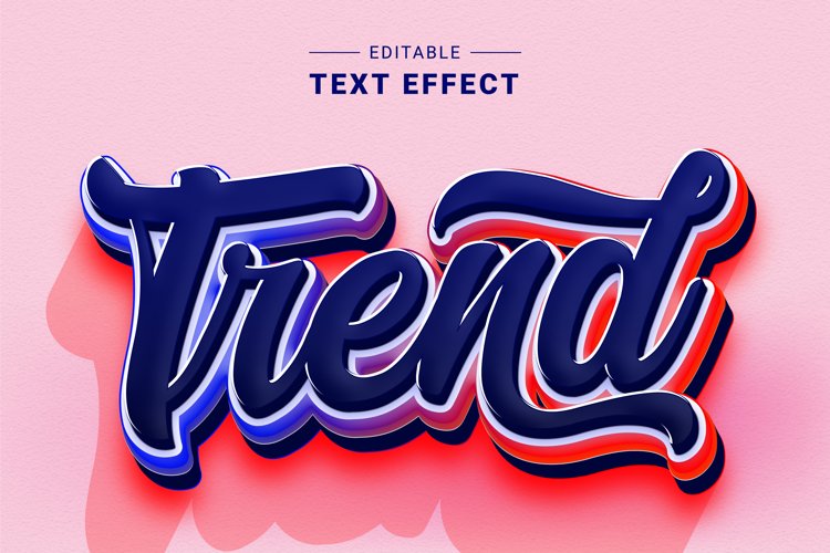 Editable Text Effect for Illustrator. Vector Graphic styles