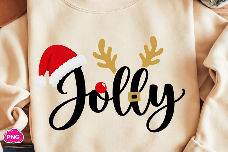 Jolly PNG, Funny Christmas PNG, Christmas Sublimation example image 1