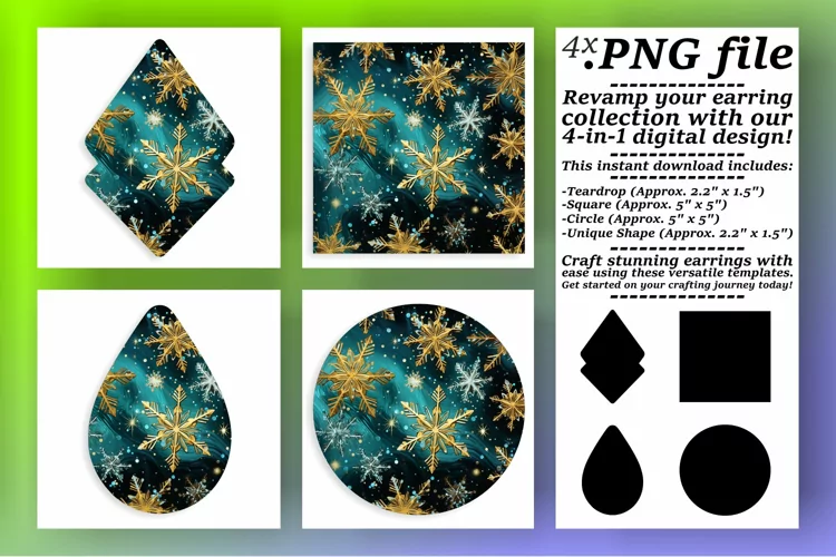 Frosty Charms Galore: Christmas Snowflakes Sublimation