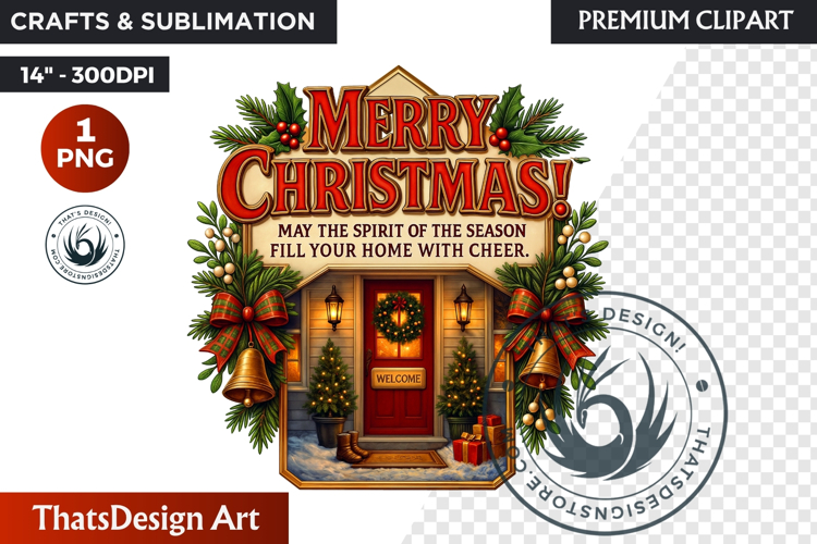 Christmas Greetings clipart PNG, winter Holiday Quote wishes