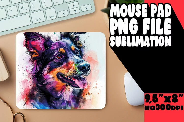 Vibrant Dog Portraits MousepaColorful & Cute Dog Mousepad