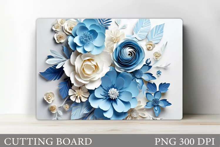3D Flowers Cutting Board. Flowers Kitchen Cutting Board