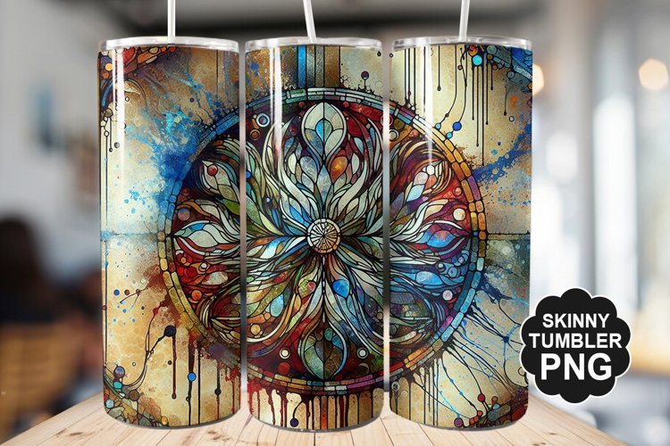 Stained On Stained Glass Tumbler Warp - Tumbler Design