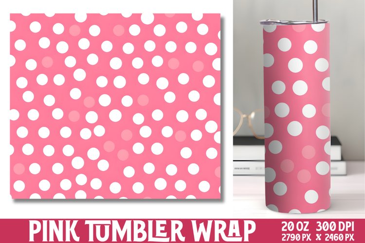 Pink Digital Paper Tumbler Wrap example image 1