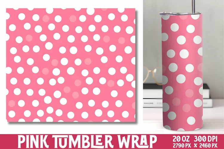 Pink Digital Paper Tumbler Wrap