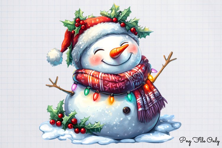 Cute Snowman Clipart Image 3