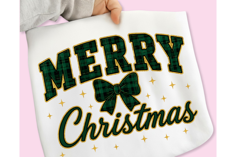 Christmas PNG, Merry Christmas Plaid, Merry Christmas PNG