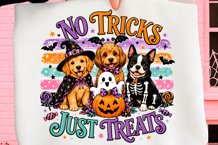 No Tricks, Just Treats Dog Png T-shirt