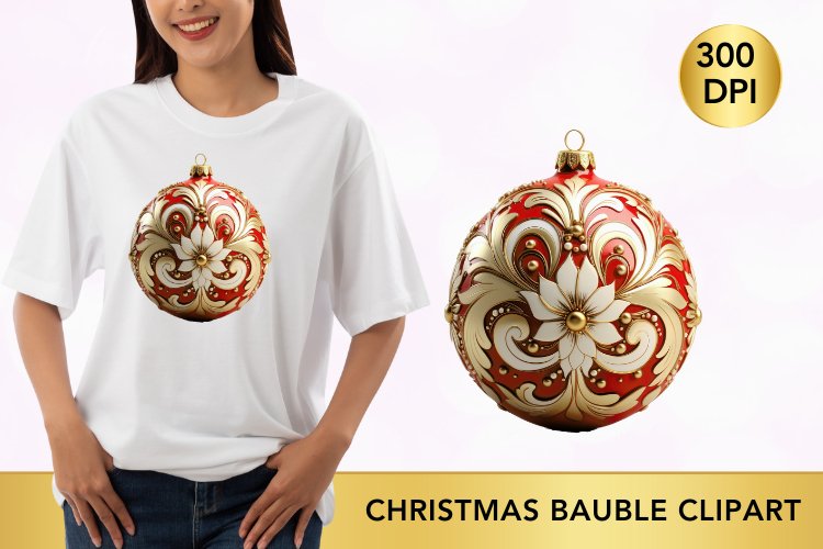 Watercolor Christmas Bauble Clipart, Christmas Bauble png