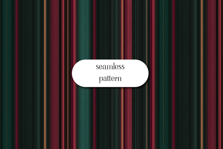 Dark Festive Striped Pattern with Red Green and Brown Tones