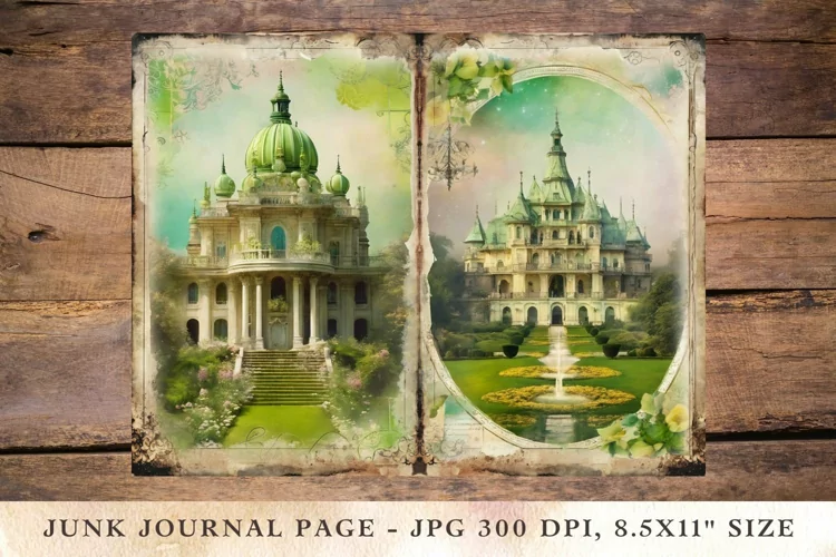 Printable Junk Journal castle 1