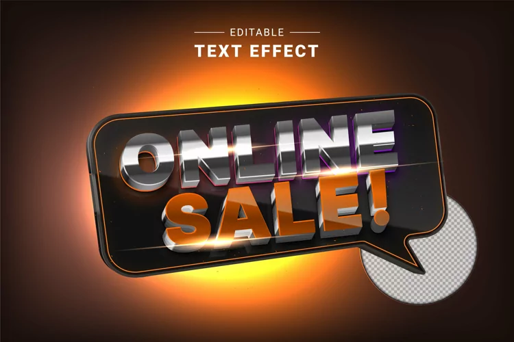 Editable Text Effect for Illustrator. Vector Graphic styles