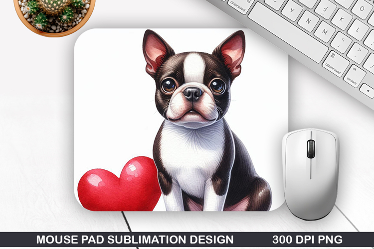 Boxer Dog Mouse Pad Sublimation, Animals Mouse Pad PNG