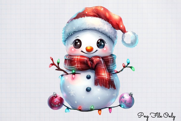 Cute Snowman Clipart Image 11