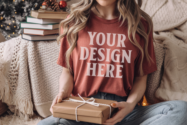 Brick Christmas Comfort Colors 1717 T-shirt Mockup