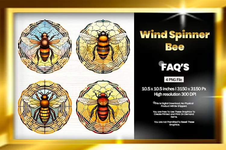 Bee Wind Spinner Sublimation - 04 Variations