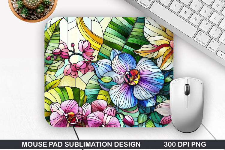 Mouse Pad Sublimation, Summer Flower Mouse Pad PNG Design