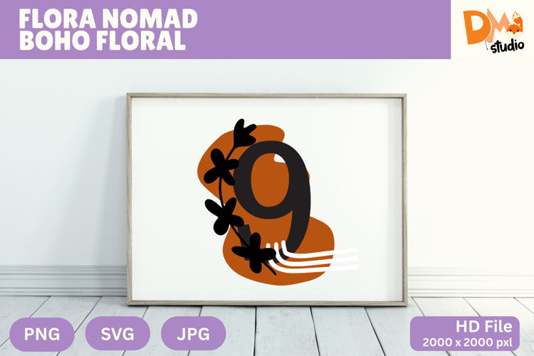 Flora Nomad Boho Floral Monogram