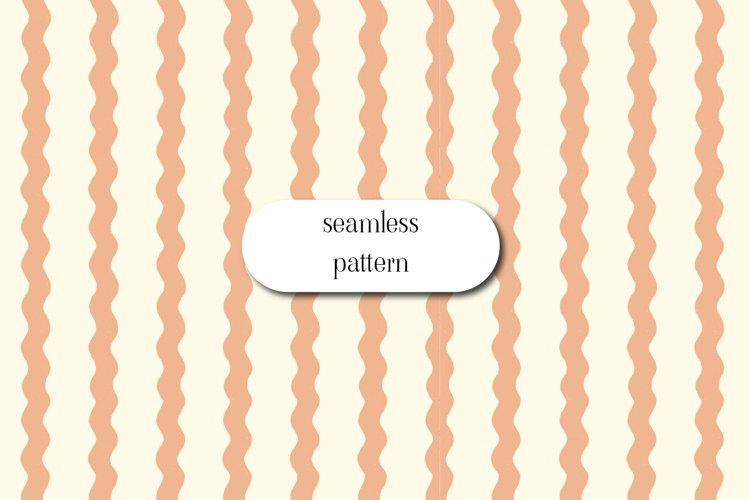 Wavy Stripe Seamless Pattern, Pastel Spring Background