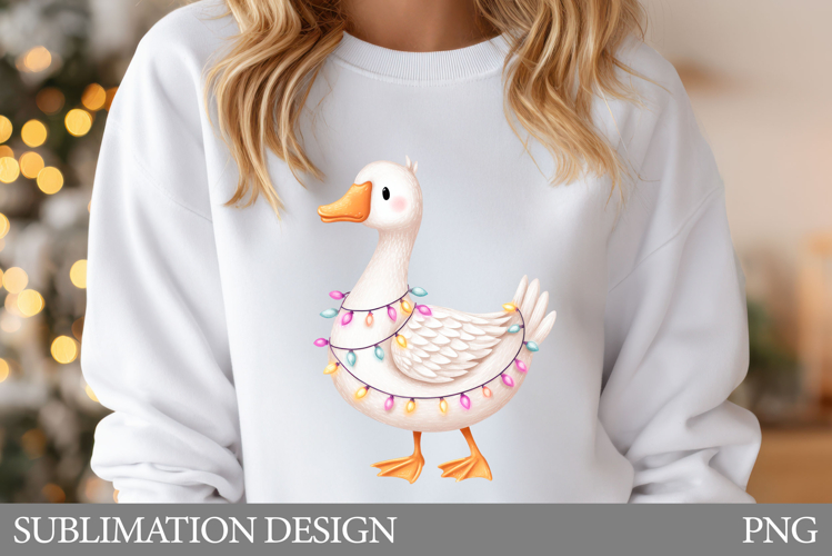 Christmas Goose T-Shirt Design. Christmas Goose Sublimation