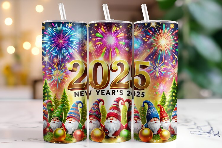 Christmas Happy New Year 2025 Tumbler Wrap | Sublimation