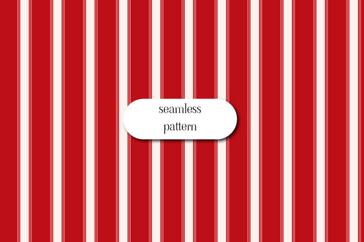 Red Vertical Stripe Seamless Valentine Pattern