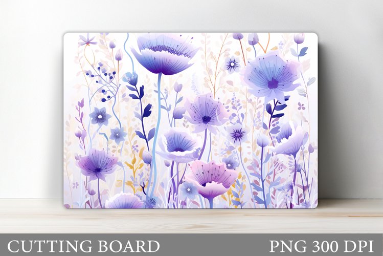 Flowers Cutting Board Design. Flowers Sublimation example image 1