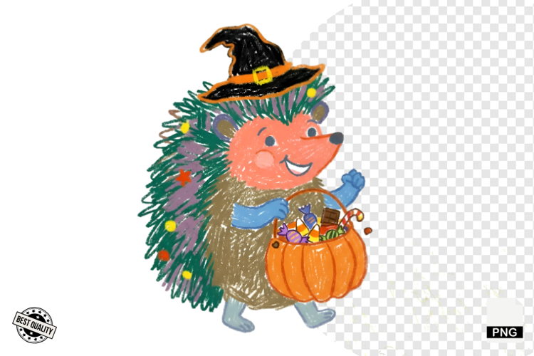 Halloween Hedgehog Clipart