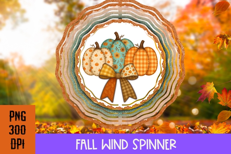 Fall Pumpkin Wind Spinner PNG for sublimation, Autumn PNG