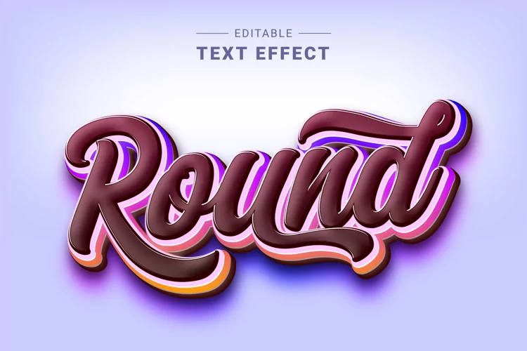 Editable Text Effect for Illustrator. Vector Graphic styles