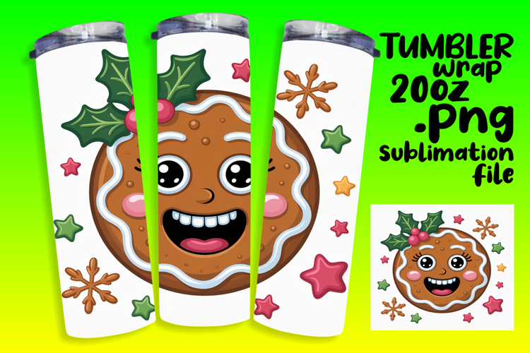 ELEGANT 20oz Tumbler PNG Design , Cute Christmas