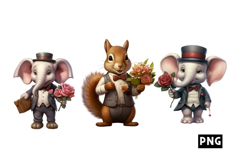 Romatic Gentleman Animal clipart