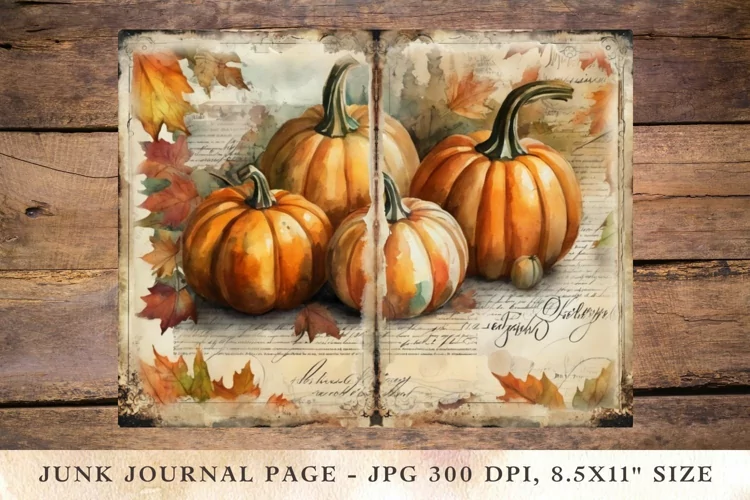 Printable Junk Journal Pages fall autumn 8