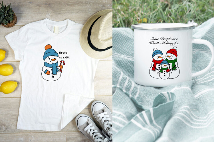 Snowman SVG Designs example image 1